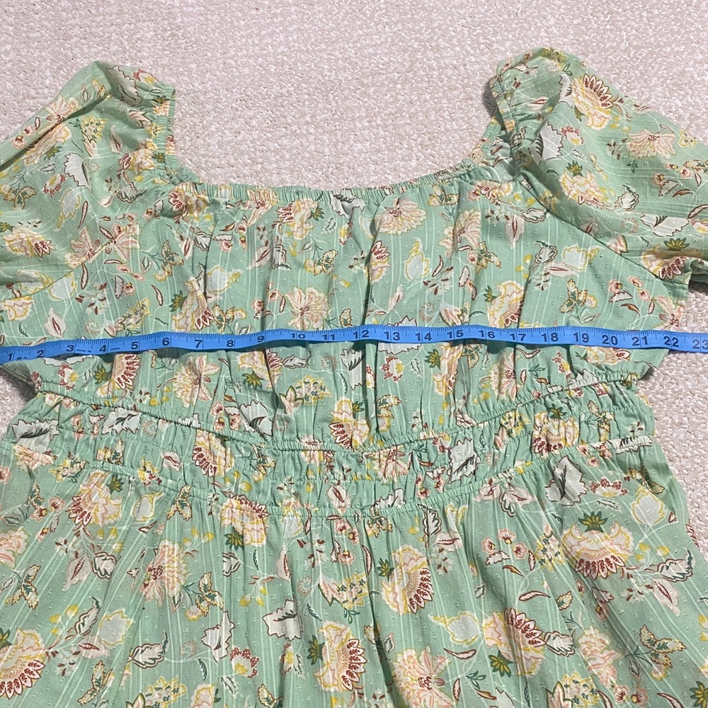 Torrid Mint Floral Peplum Blouse Size 2X - Picture 12 of 15